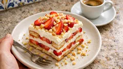 Lasanha de morangos e natas: sobremesa fresca, sem forno e fácil de montar