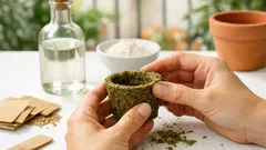 Como fazer vasos biodegradáveis com erva-mate usada e um pouco de vinagre branco