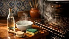 Como limpar as grelhas do forno com vinagre branco e água quente (sem esforço)