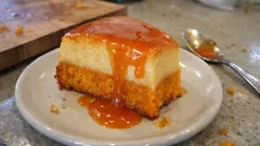 Bolo-pudim de cenoura com calda de laranja: húmido, macio e fácil de desenformar