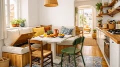 Em 2026, as cadeiras saem de cena: a banquette é a tendência que está a conquistar as casas