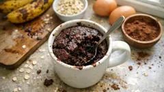 Bolo de chocolate na caneca sem açúcar: fica húmido e pronto no micro-ondas em 4 minutos