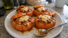 Abóboras recheadas com carne no forno: um jantar reconfortante e fácil de preparar