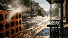 O “tijolo” solar que cria ar fresco nas ruas e pode aliviar o calor nas cidades portuguesas