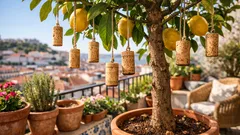 Porque é que há rolhas penduradas no limoeiro e como isso pode afastar pragas