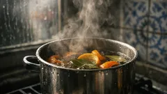 Truque simples para perfumar a casa: ferver cascas de laranja com folhas de louro