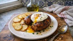 Alheira de Mirandela com ovo e batata frita: o clássico que sai sempre bem