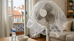O truque do saco para limpar o ventilador sem levantar pó em casa