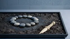 Descoberto um cão enterrado há 5.000 anos com uma adaga num lago do Neolítico