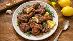 Costeletas de borrego com limão no forno: marinada rápida e carne suculenta