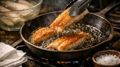 O truque da salmoura que deixa o peixe frito mais suculento e com crosta dourada