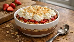 Cassata de bolacha com morangos: sobremesa de frigorífico cremosa e sem forno